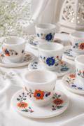Handcrafted Marble Tea Cup & Saucer Set