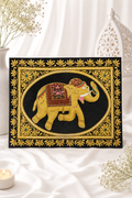 Handcrafted Elephant Embroidered Wall Hanging