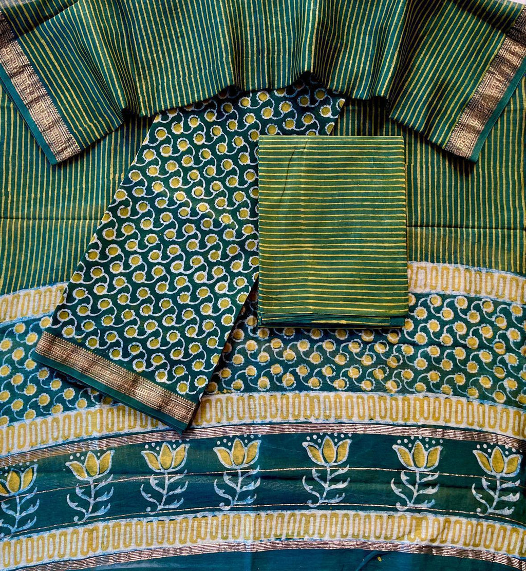 Peacock Green Royal Saree