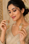 Ruby-Emerald Kundan Bangles