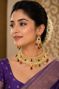 Multicolor Kundan Choker Necklace Set