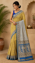Sunflower Mustard Artisan Saree